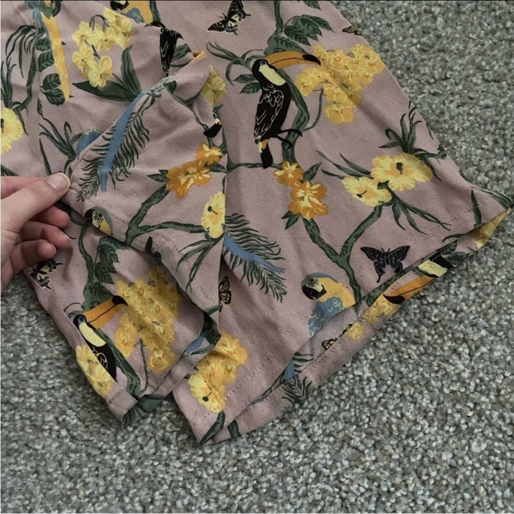 Reformation Lemongrass Jumpsuit Conga Bird Print - Picture 4 of 7